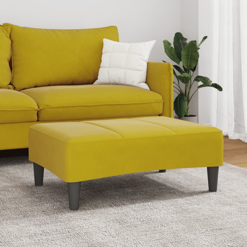 vidaXL Voetenbank 77x55x31 cm fluweel donkergrijs - Aashly