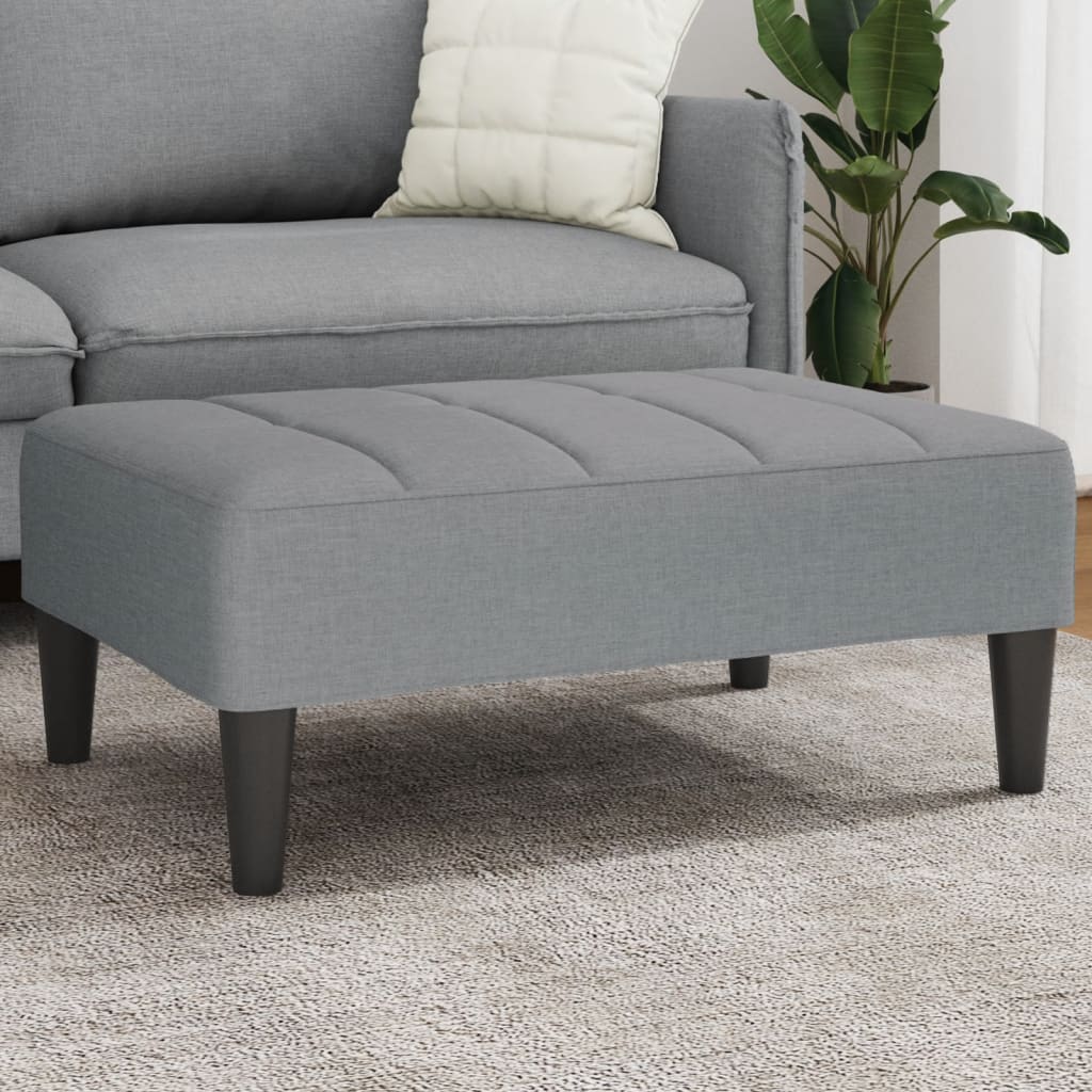 vidaXL Voetenbank 77x55x31 cm stof donkergrijs - Aashly