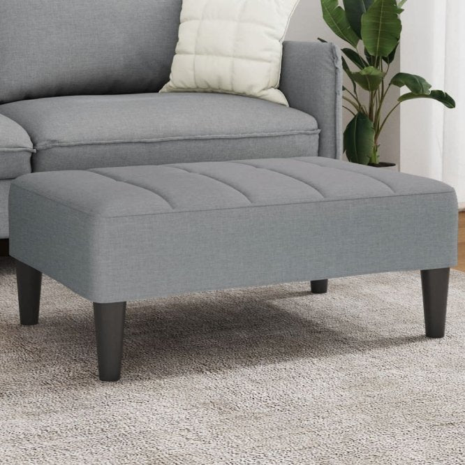 vidaXL Voetenbank 77x55x31 cm stof donkergrijs - Aashly