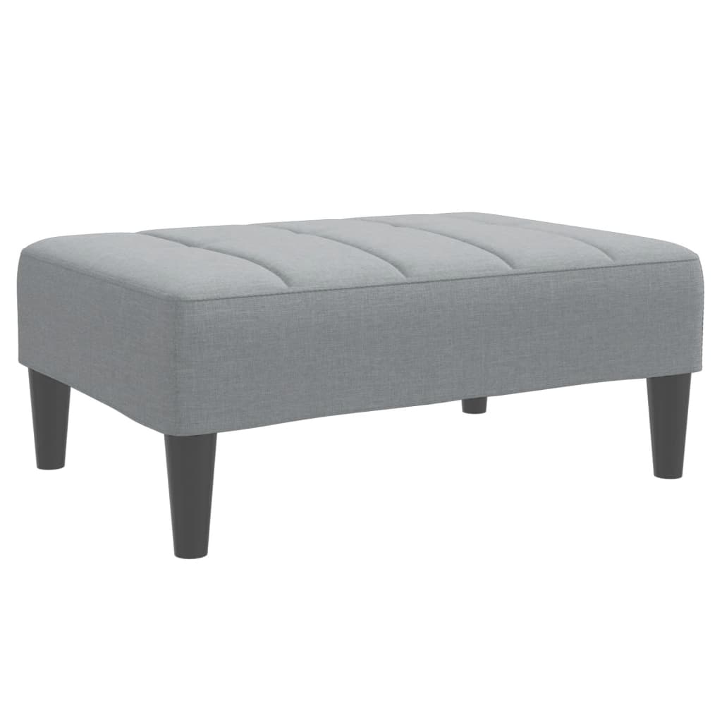 vidaXL Voetenbank 77x55x31 cm stof donkergrijs - Aashly