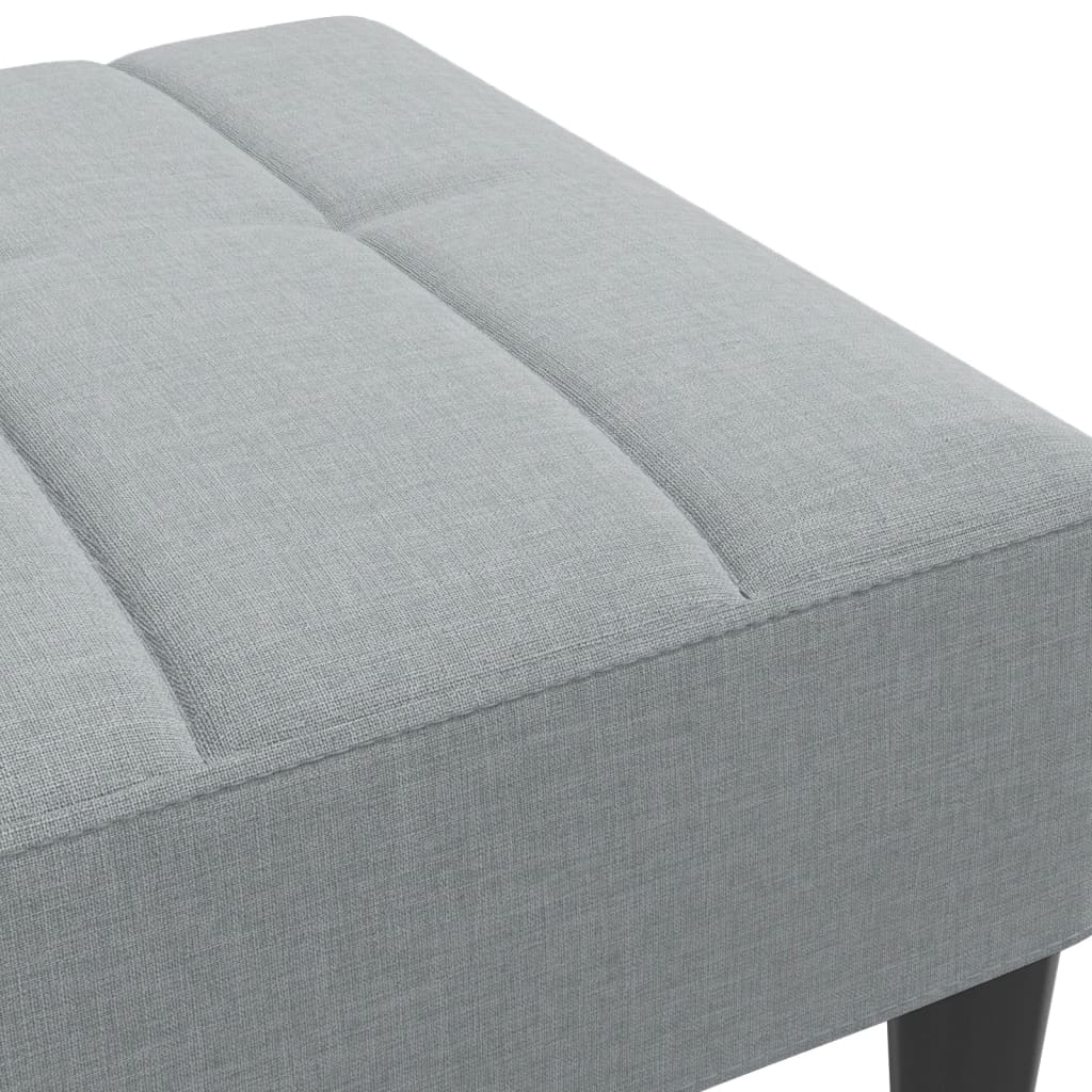 vidaXL Voetenbank 77x55x31 cm stof donkergrijs - Aashly