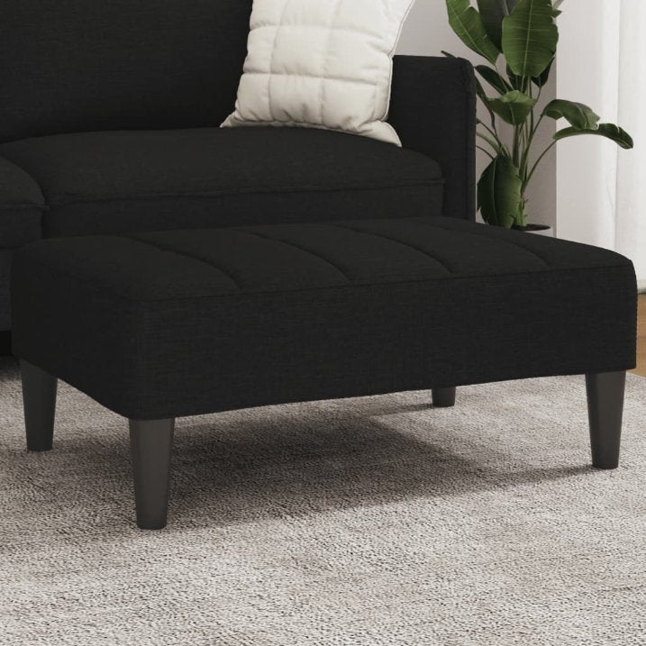 vidaXL Voetenbank 77x55x31 cm stof donkergrijs - Aashly