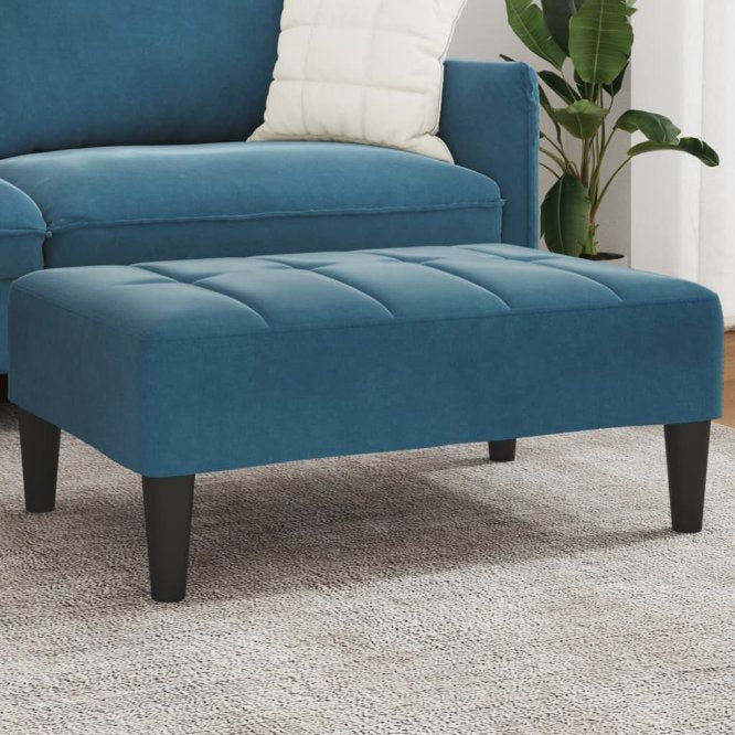 vidaXL Voetenbank 77x55x31 cm fluweel geel - Aashly