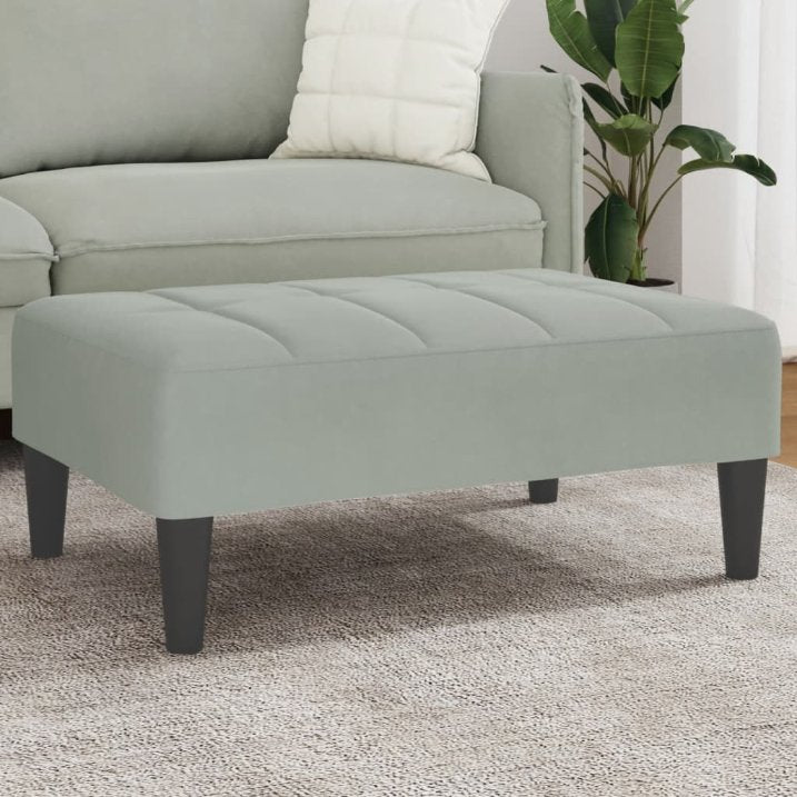 vidaXL Voetenbank 77x55x31 cm fluweel geel - Aashly