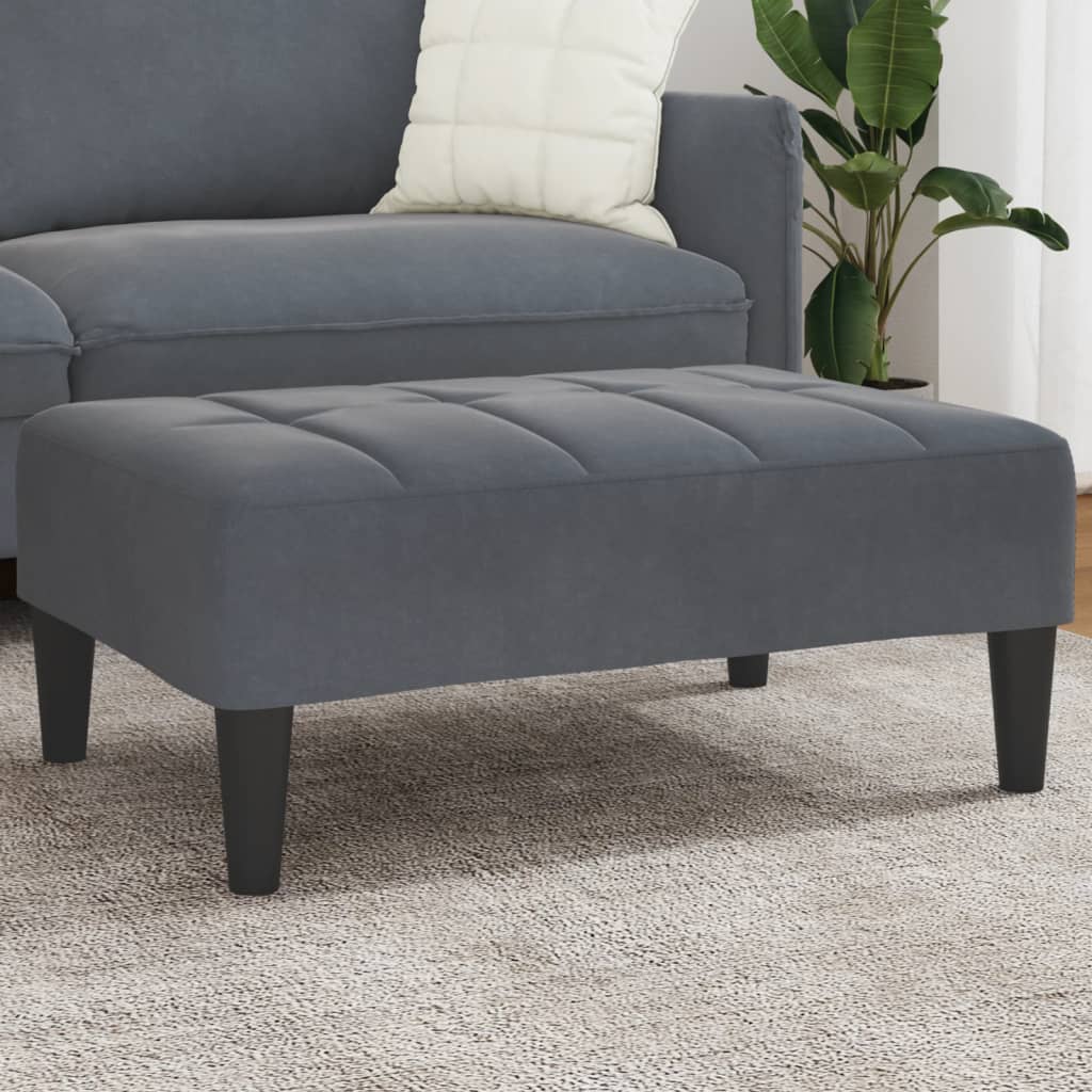 vidaXL Voetenbank 77x55x31 cm fluweel geel - Aashly