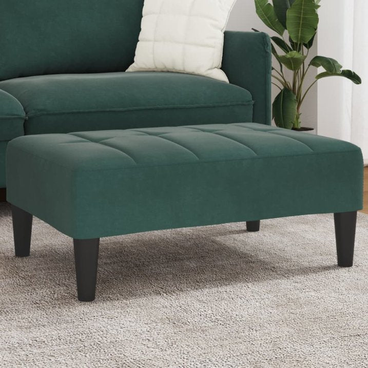vidaXL Voetenbank 77x55x31 cm fluweel geel - Aashly