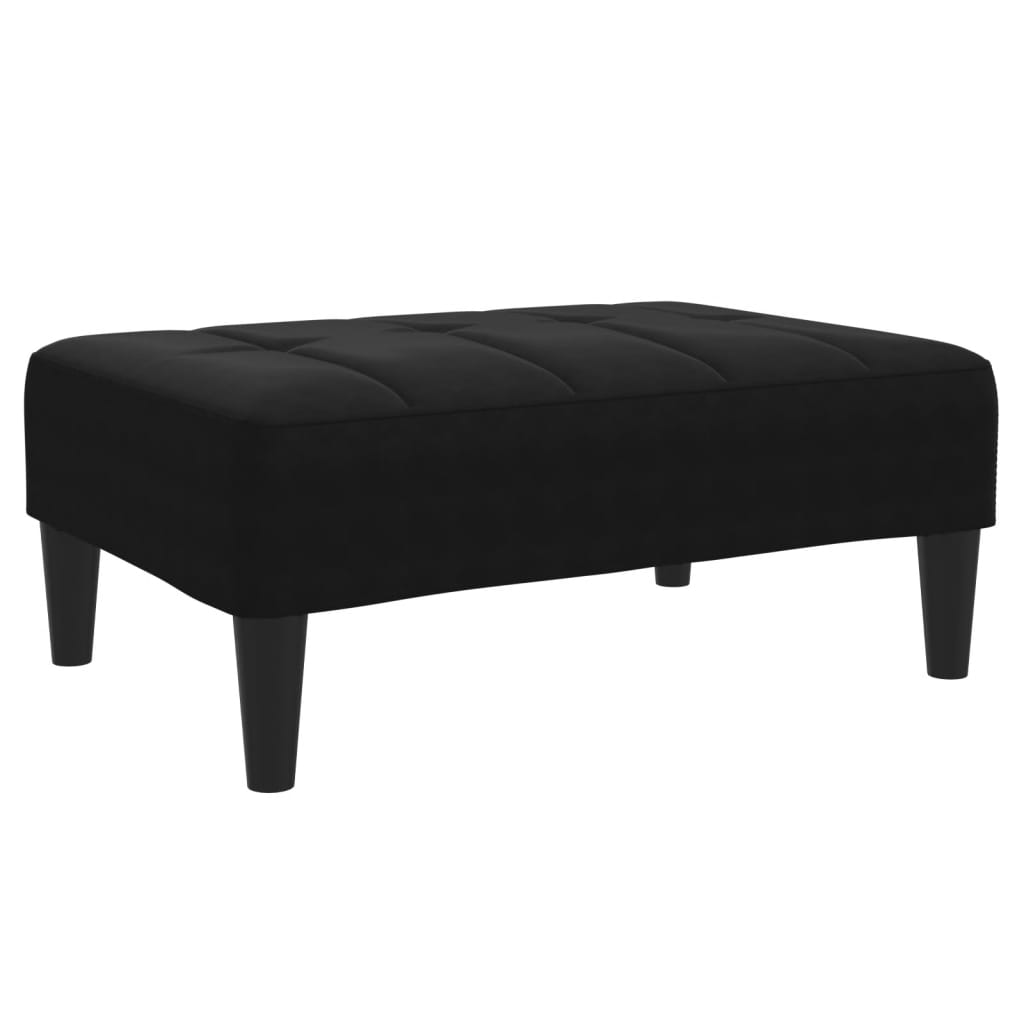 vidaXL Voetenbank 77x55x31 cm fluweel geel - Aashly