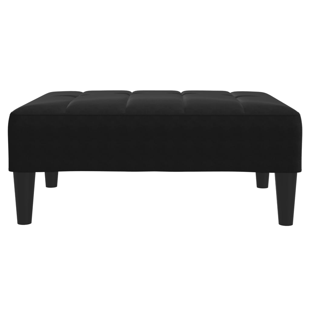 vidaXL Voetenbank 77x55x31 cm fluweel geel - Aashly