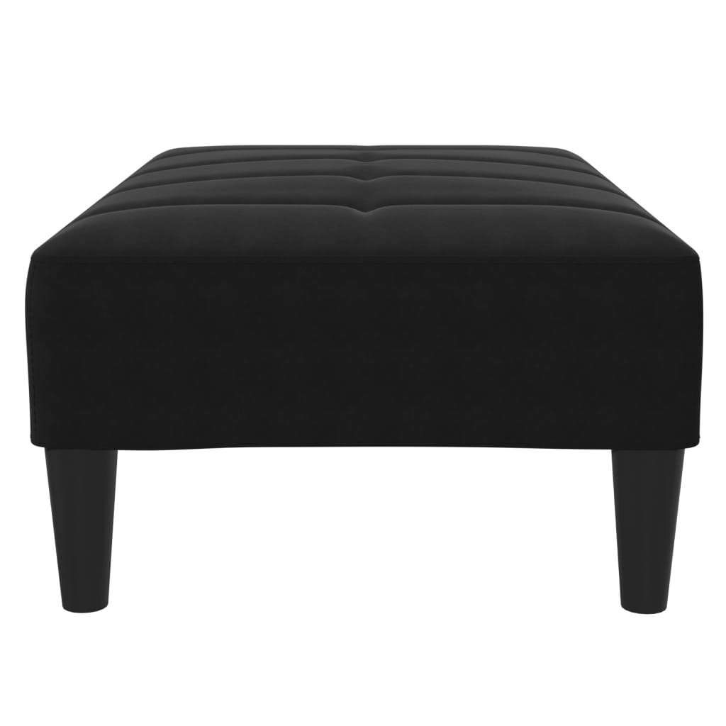 vidaXL Voetenbank 77x55x31 cm fluweel geel - Aashly