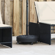 vidaXL Parasolvoet met wielen voor stok van Ø38 / 48 mm 27 kg rond