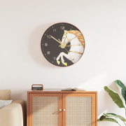 vidaXL Wall Clock Ø29.5 cm Polystyrene and Glass Gold-Colored and Blue