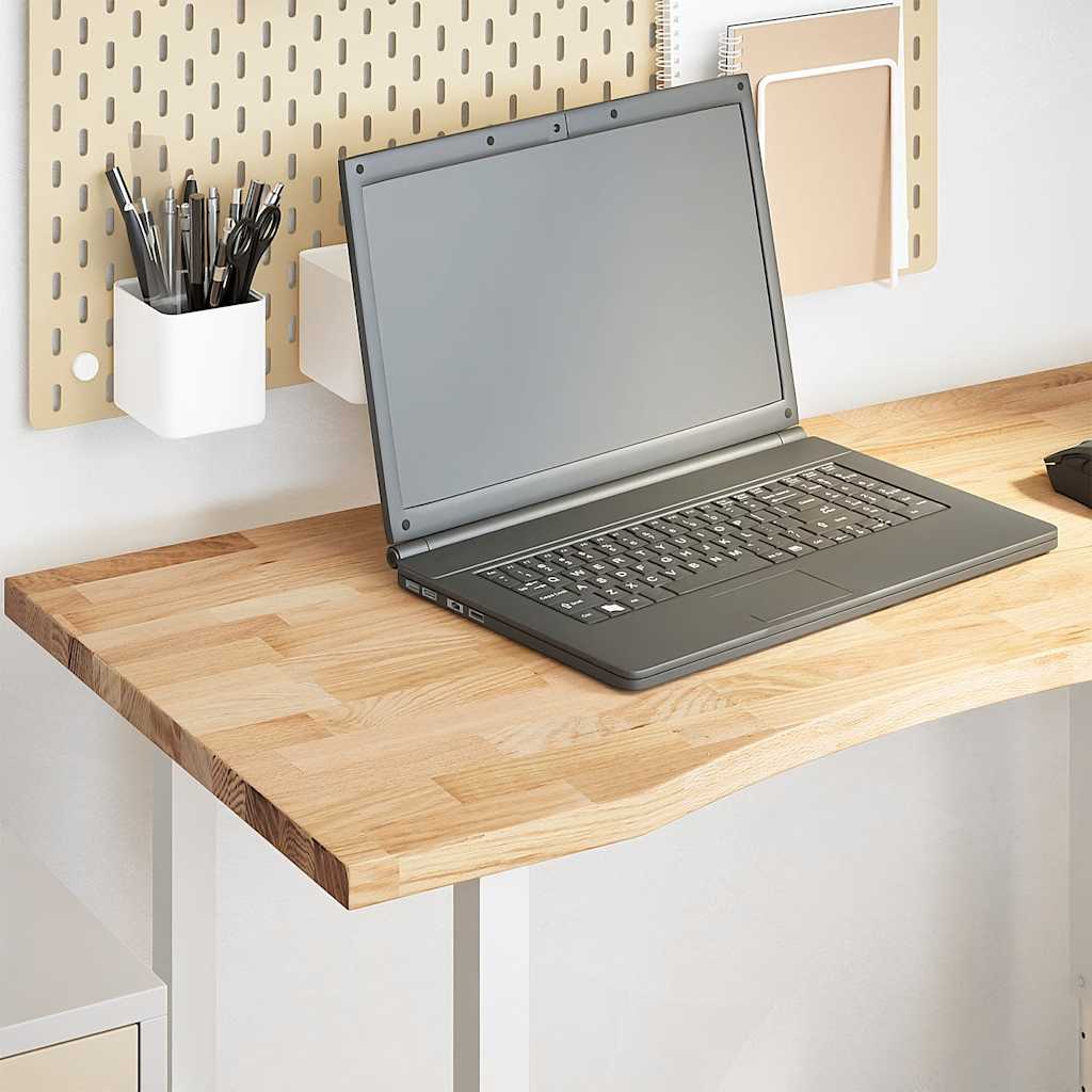 vidaXL Bureaublad rechthoekig 100x60x2,5 cm eikenhout lichtbruin - Aashly
