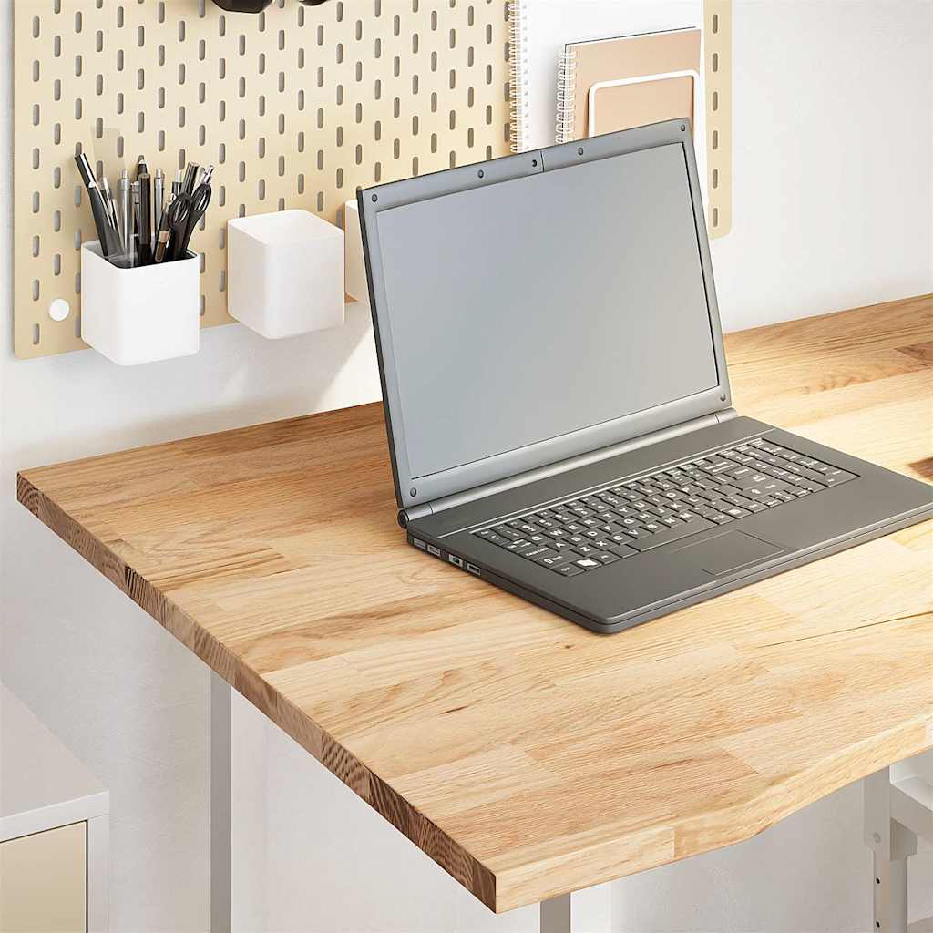 vidaXL Bureaublad rechthoekig 100x60x2,5 cm eikenhout lichtbruin - Aashly
