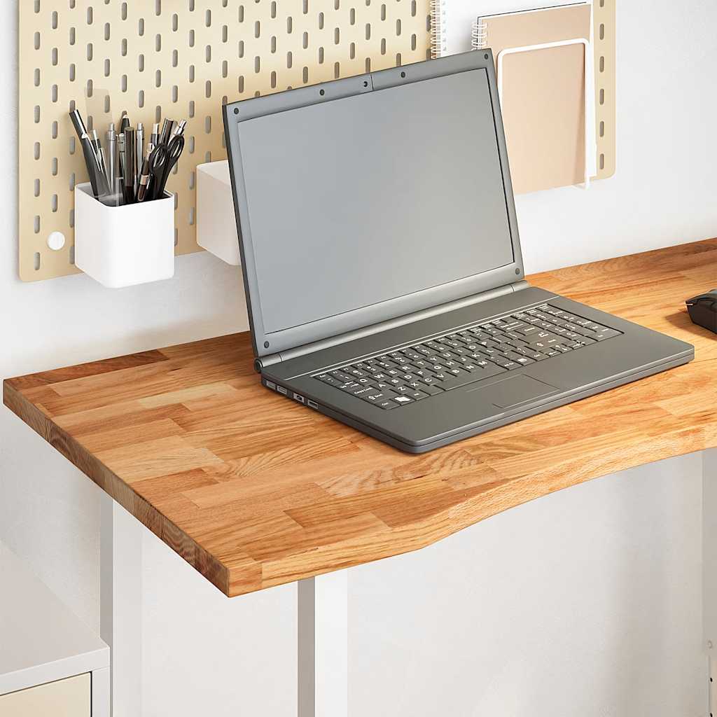 vidaXL Bureaublad rechthoekig 100x60x2,5 cm eikenhout lichtbruin - Aashly