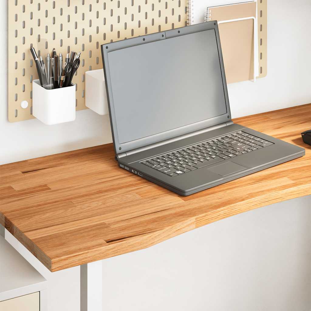 vidaXL Bureaublad rechthoekig 100x60x2,5 cm eikenhout lichtbruin - Aashly
