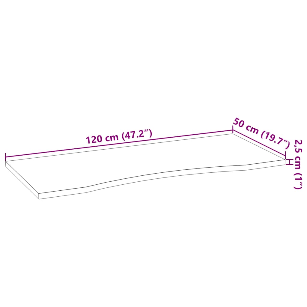 vidaXL Bureaublad rechthoekig 100x60x2,5 cm eikenhout lichtbruin - Aashly