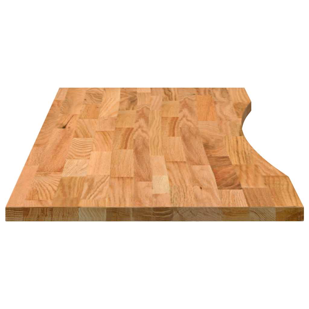 vidaXL Bureaublad rechthoekig 100x60x2,5 cm eikenhout lichtbruin - Aashly