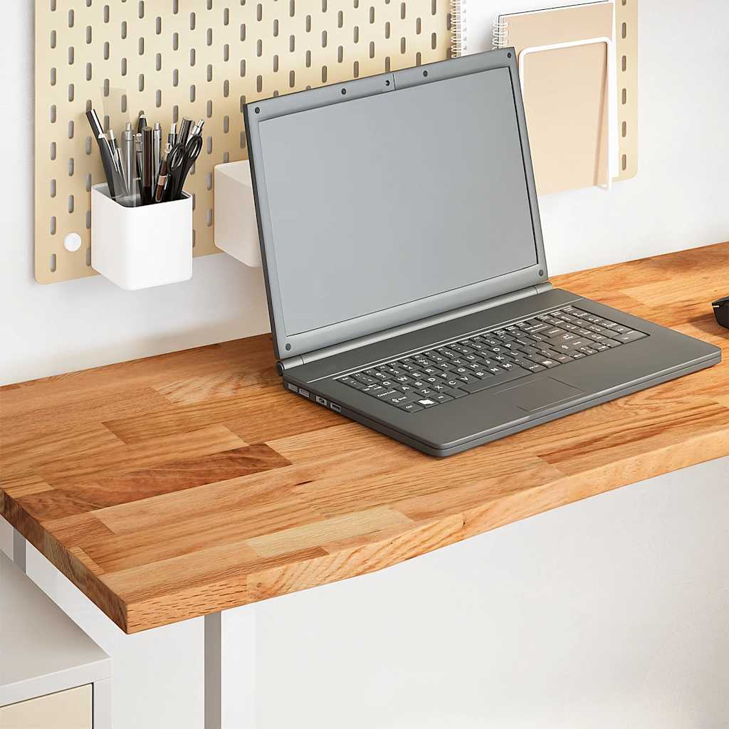 vidaXL Bureaublad rechthoekig 100x60x2,5 cm eikenhout lichtbruin - Aashly
