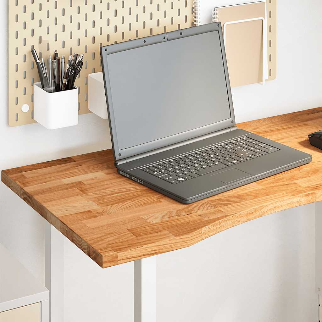 vidaXL Bureaublad rechthoekig 100x60x2,5 cm eikenhout lichtbruin - Aashly
