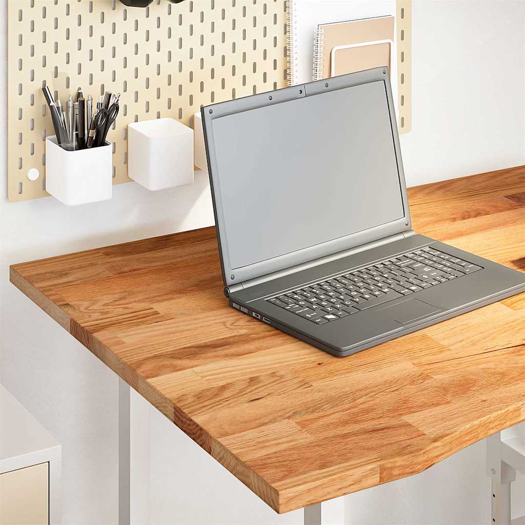 vidaXL Bureaublad rechthoekig 100x60x2,5 cm eikenhout lichtbruin - Aashly