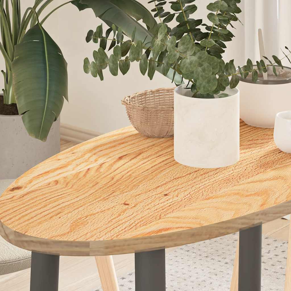 vidaXL Tafelblad 100x50x4 cm ovaal massief eikenhout - Aashly