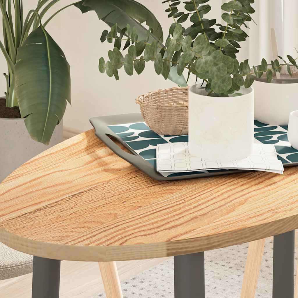vidaXL Tafelblad 100x50x4 cm ovaal massief eikenhout - Aashly