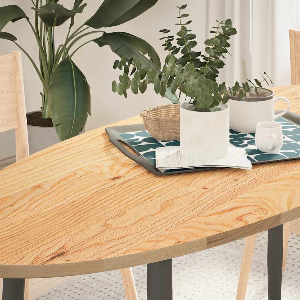 vidaXL Tafelblad 100x50x4 cm ovaal massief eikenhout - Aashly