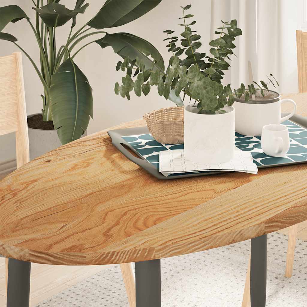 vidaXL Tafelblad 100x50x4 cm ovaal massief eikenhout - Aashly