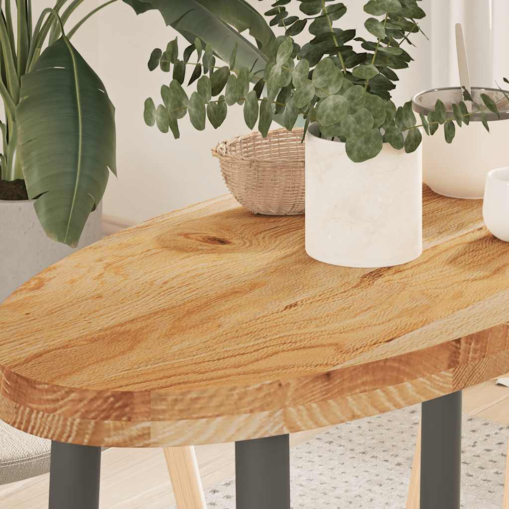 vidaXL Tafelblad 100x50x4 cm ovaal massief eikenhout - Aashly