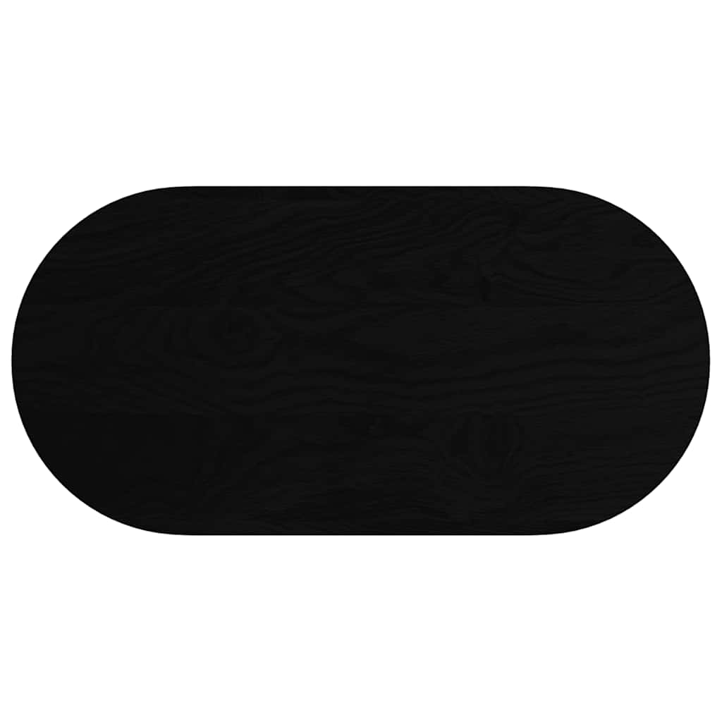 vidaXL Tafelblad 100x50x4 cm ovaal massief eikenhout donkerbruin - Aashly