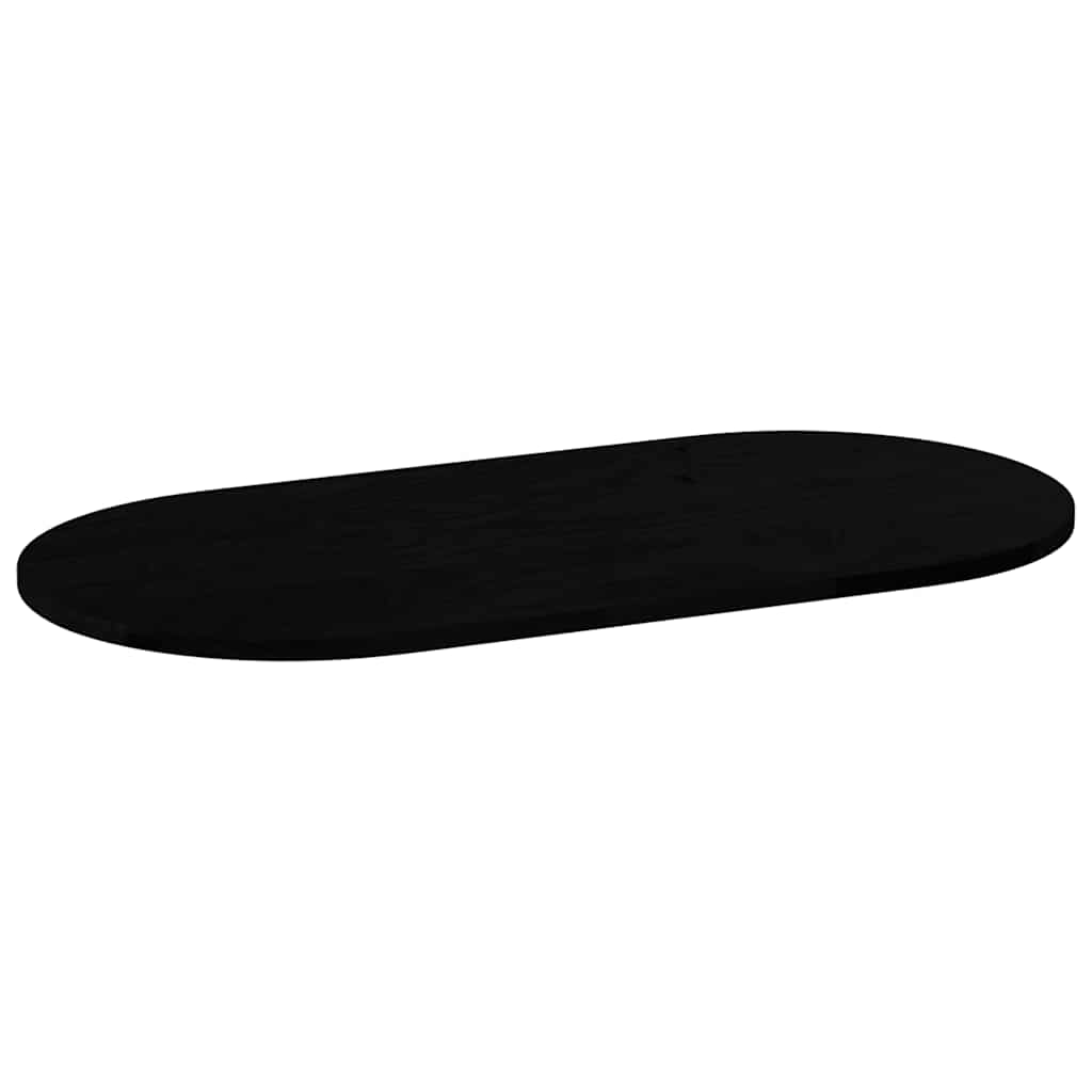 vidaXL Tafelblad 100x50x4 cm ovaal massief eikenhout donkerbruin - Aashly