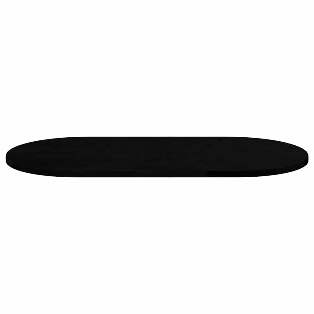 vidaXL Tafelblad 100x50x4 cm ovaal massief eikenhout donkerbruin - Aashly