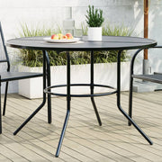vidaXL Round patio table Ø110x72.5 cm powder-coated steel anthracite