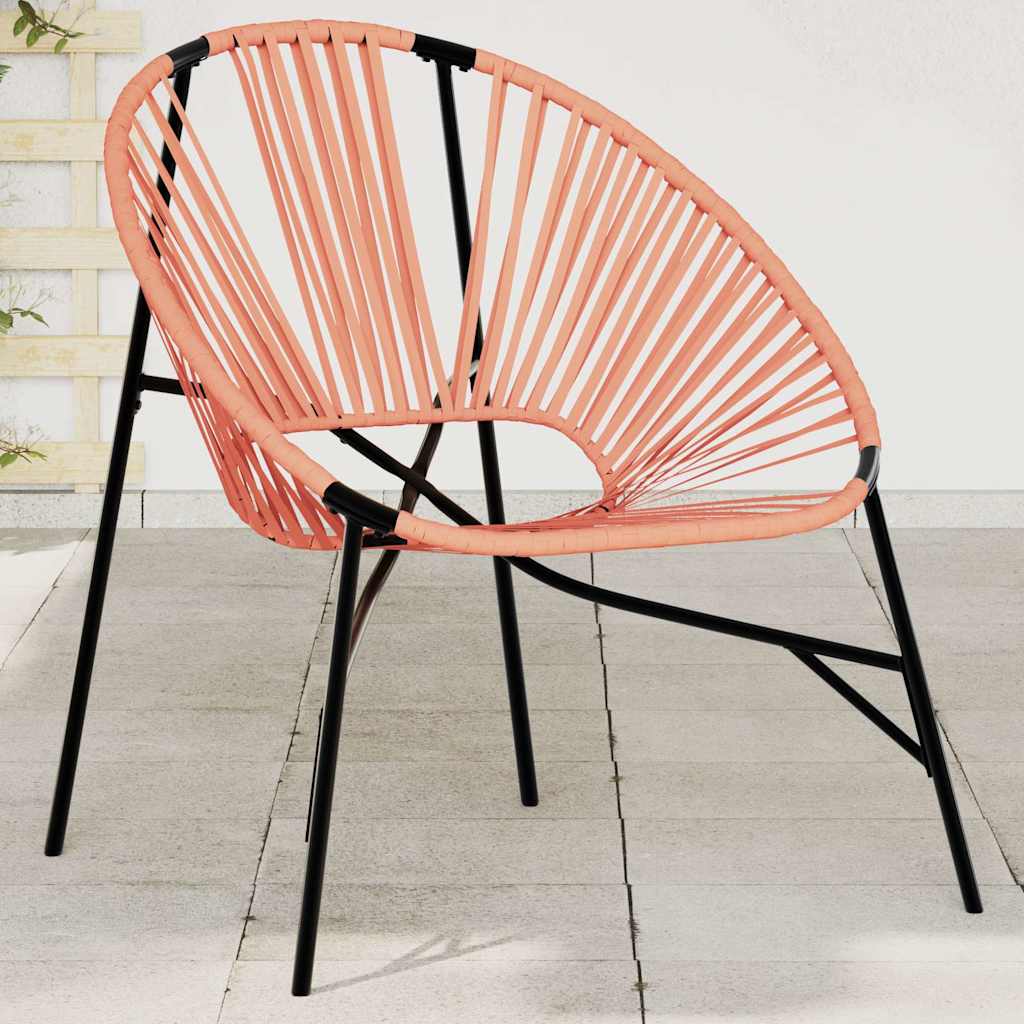 vidaXL Tuinstoel Egg poly rattan zwart wit - Aashly