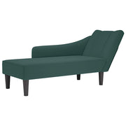 vidaXL Chaise longue met rechterarmleuning fluweel lichtgrijs