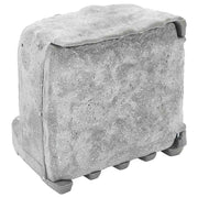vidaXL Garden socket with ground spike, light sensor, 4-way, stone look, grey