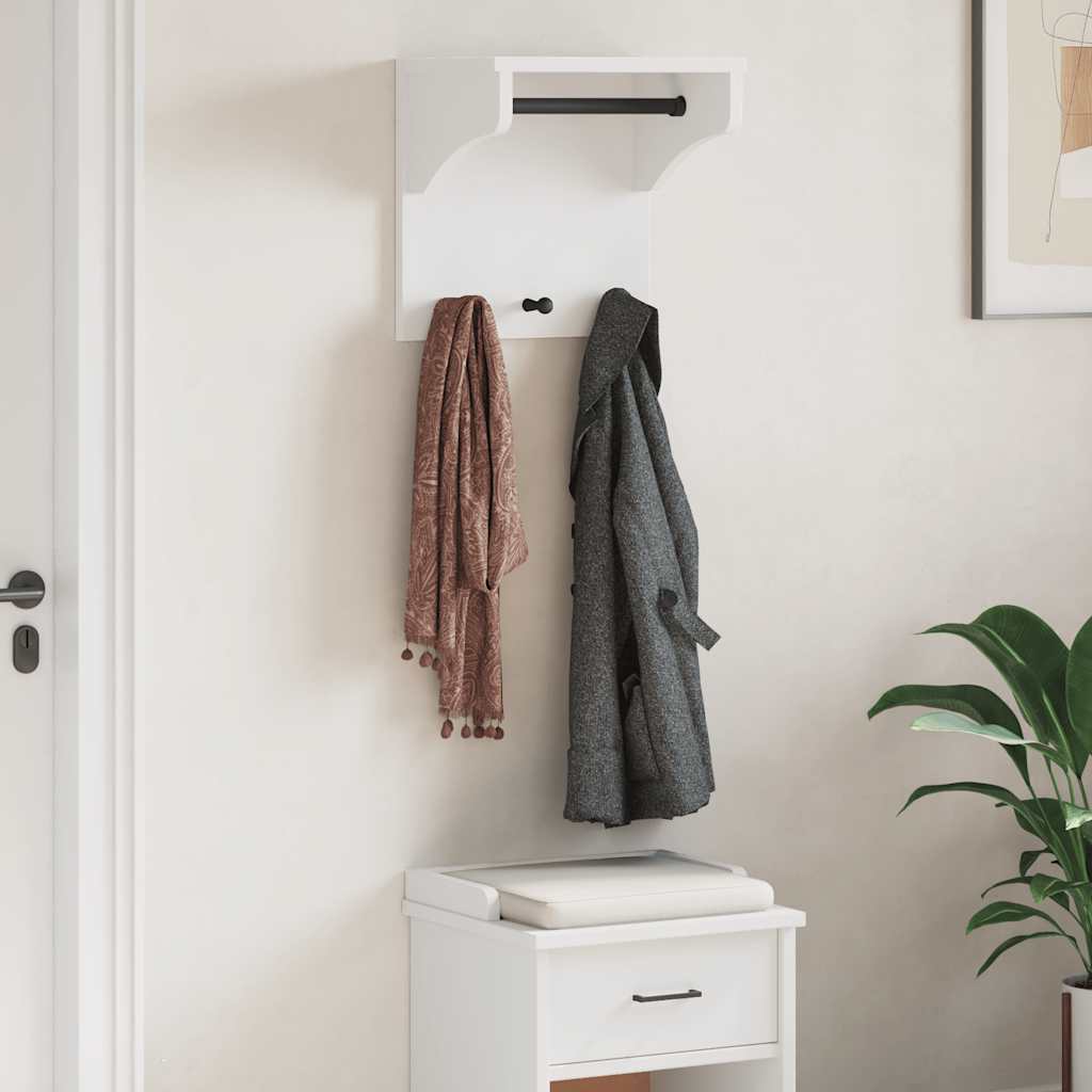 vidaXL Wandkapstok SANDNES 43x30x42 cm massief grenenhout - Aashly