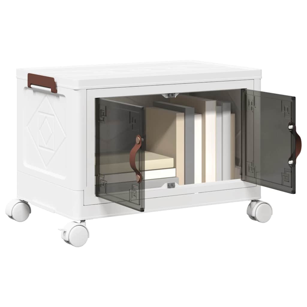 vidaXL Opbergbox stapelbaar met wielen 2-laags 75 L 64x40x76 cm