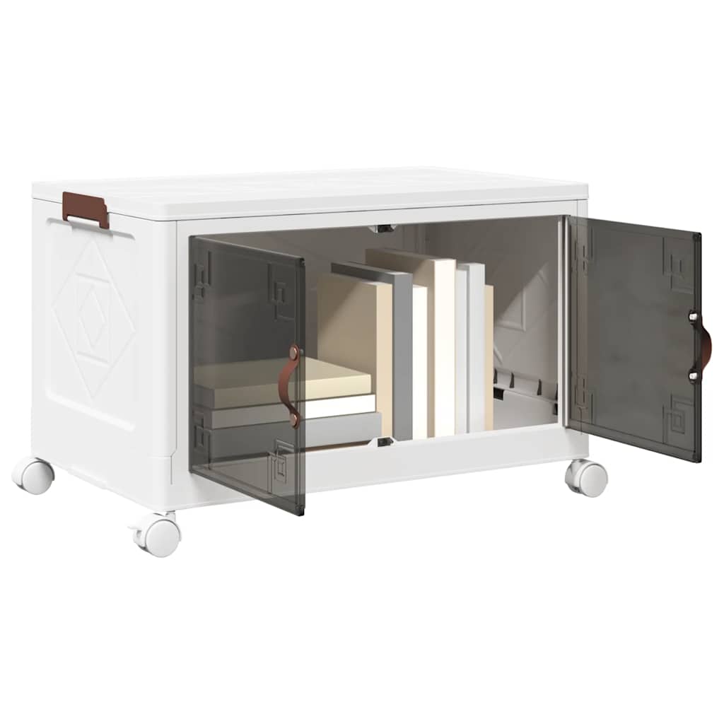 vidaXL Opbergbox stapelbaar met wielen 2-laags 75 L 64x40x76 cm