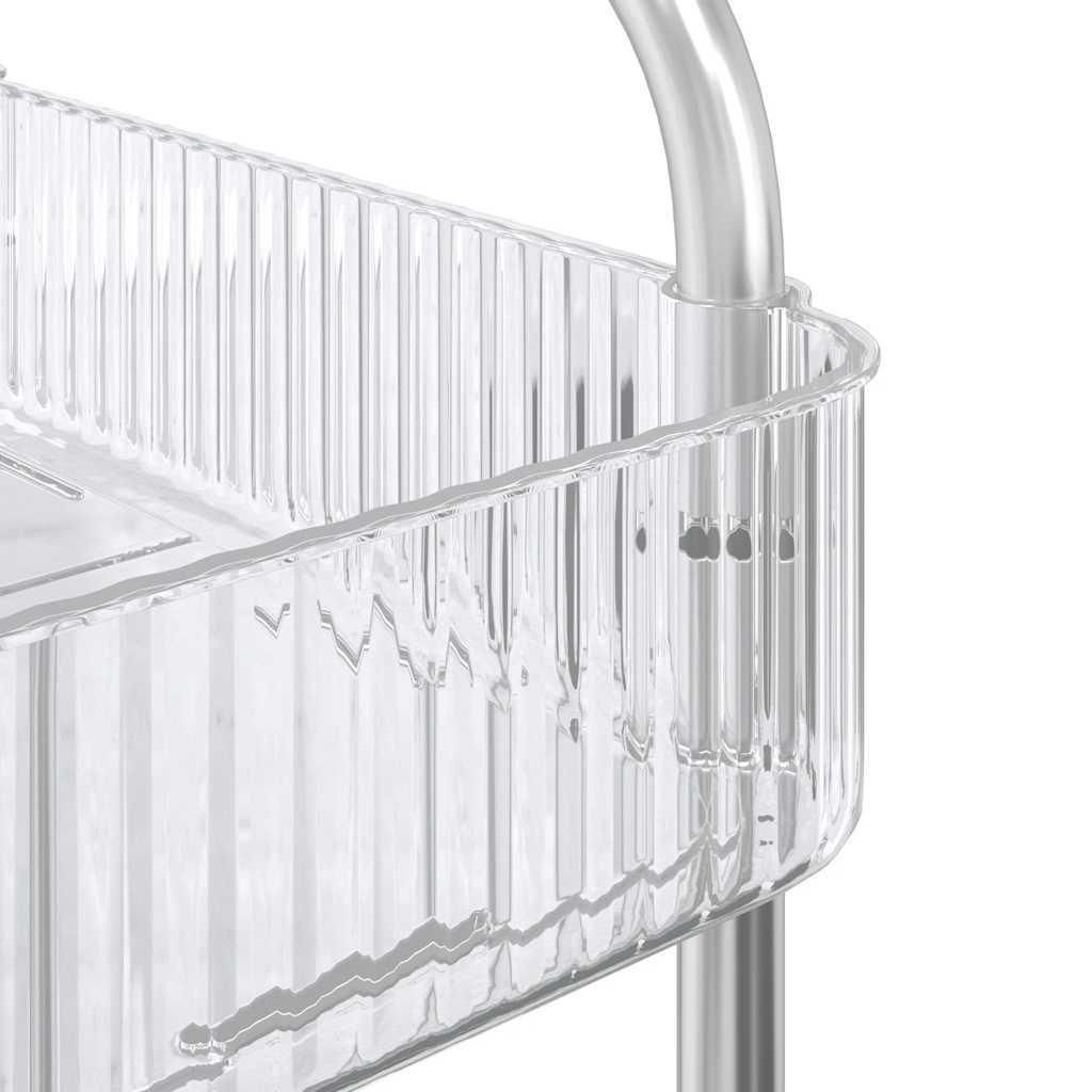 vidaXL Opbergtrolley 4-laags 37x28x95 cm acryl transparant