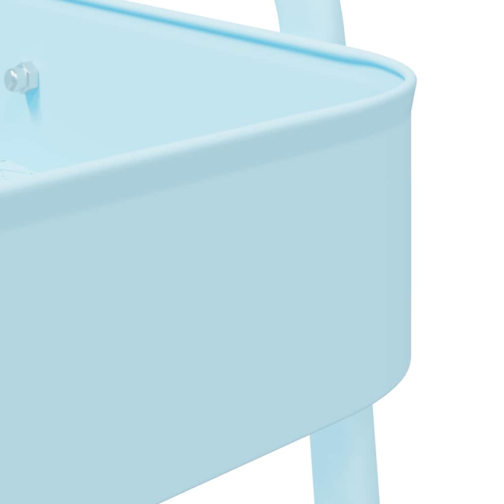 vidaXL Opbergtrolley 3-laags 42x41,5x77 cm staal wit
