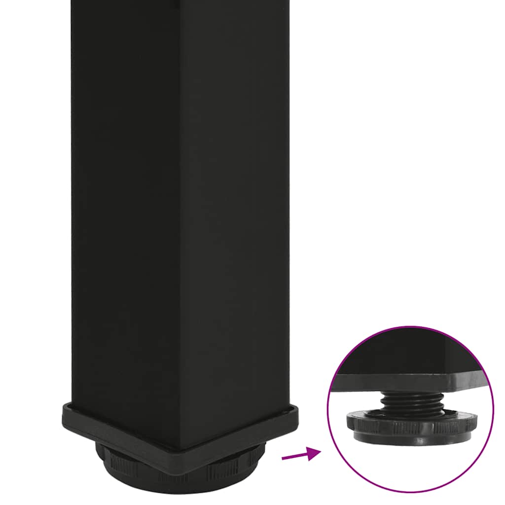 vidaXL Salontafelpoten 4 st 30-32 cm staal antraciet - Aashly