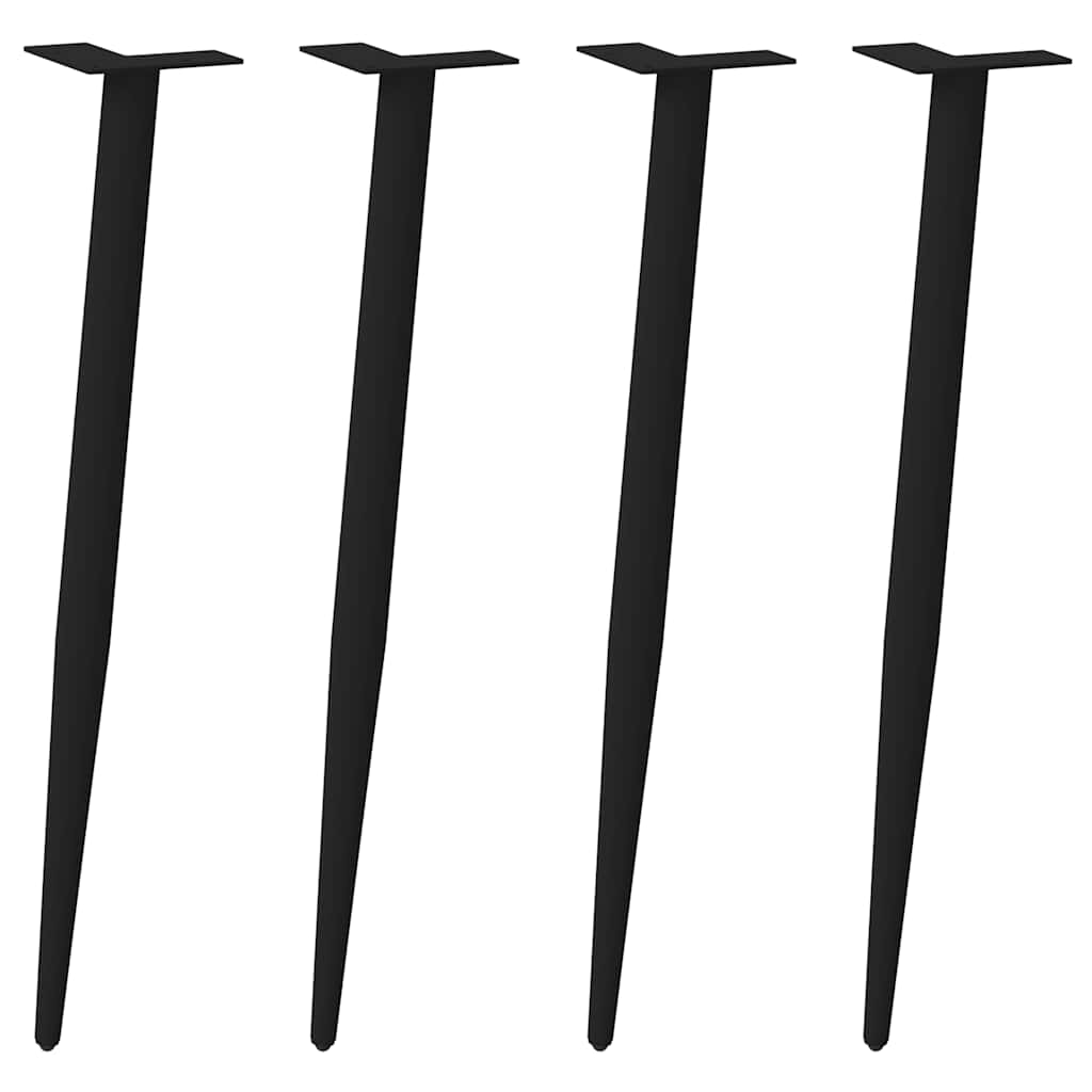 vidaXL Console tafelpoten conische vorm 4 st 72-73 cm staal wit - Aashly