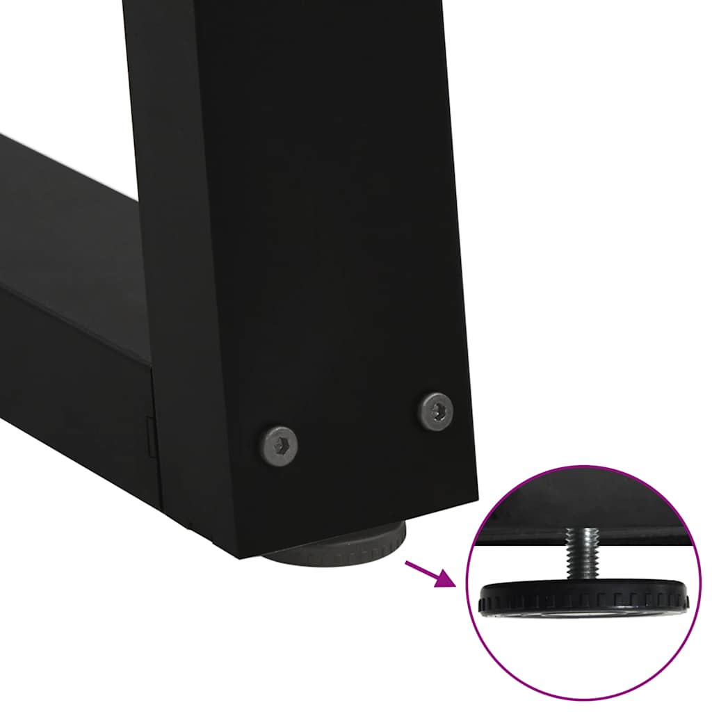 vidaXL Eettafelpoten 2 st V-vormig 50x(72-73) cm staal zwart - Aashly