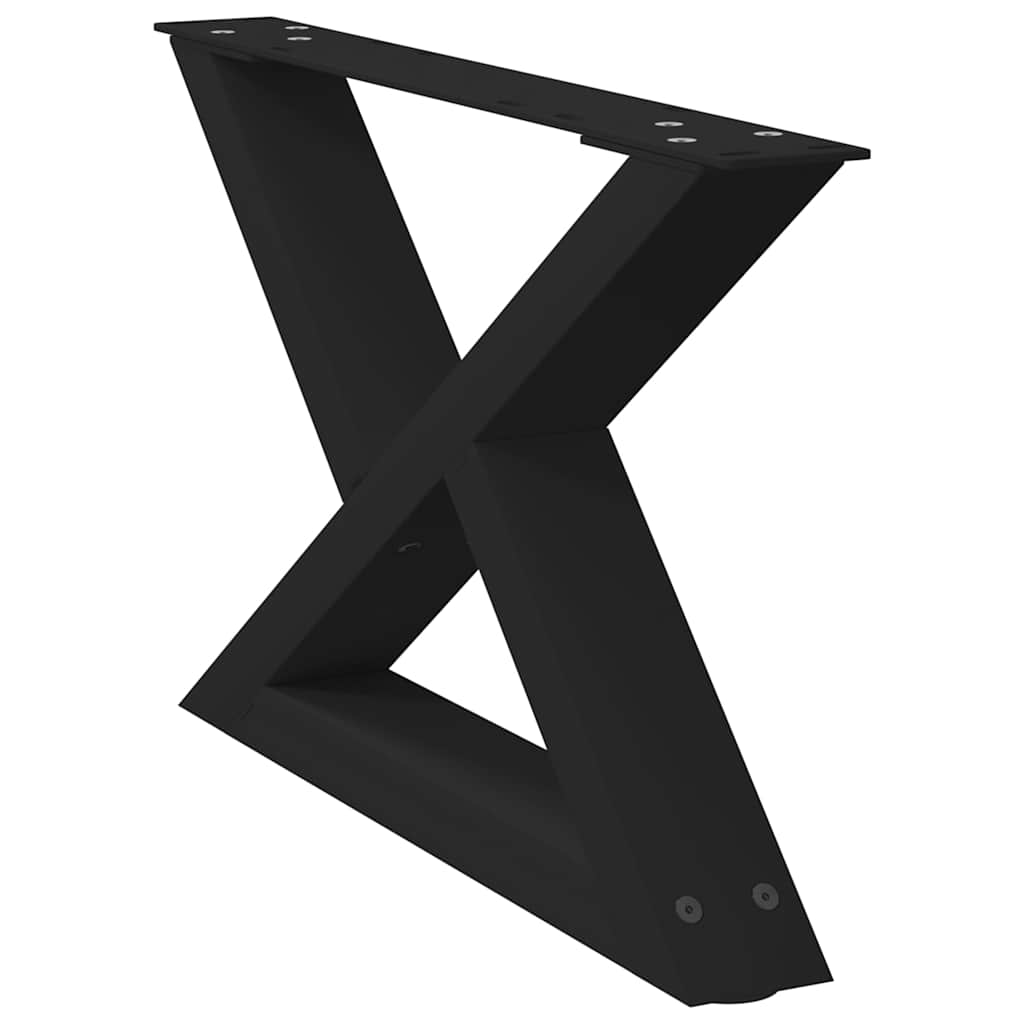 vidaXL Salontafelpoten 2 st 70x(42-43,3) cm staal antraciet - Aashly