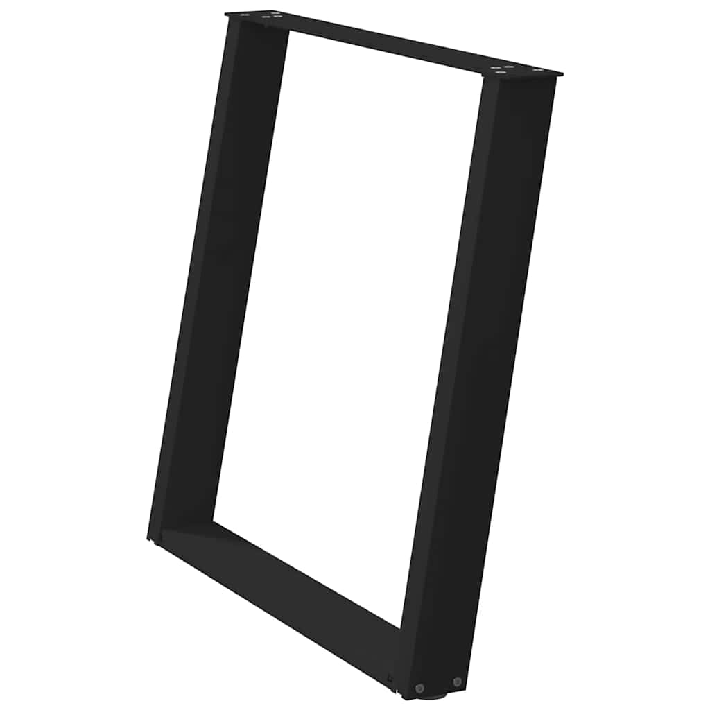 vidaXL Eettafelpoten 2 st U-vormig 80x(72-73) cm staal zwart - Aashly