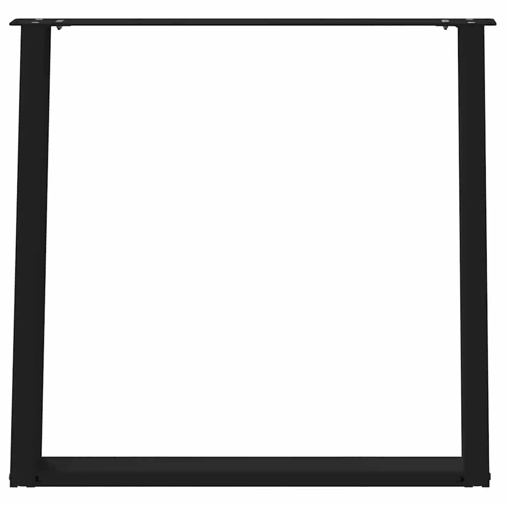 vidaXL Eettafelpoten 2 st U-vormig 80x(72-73) cm staal zwart - Aashly
