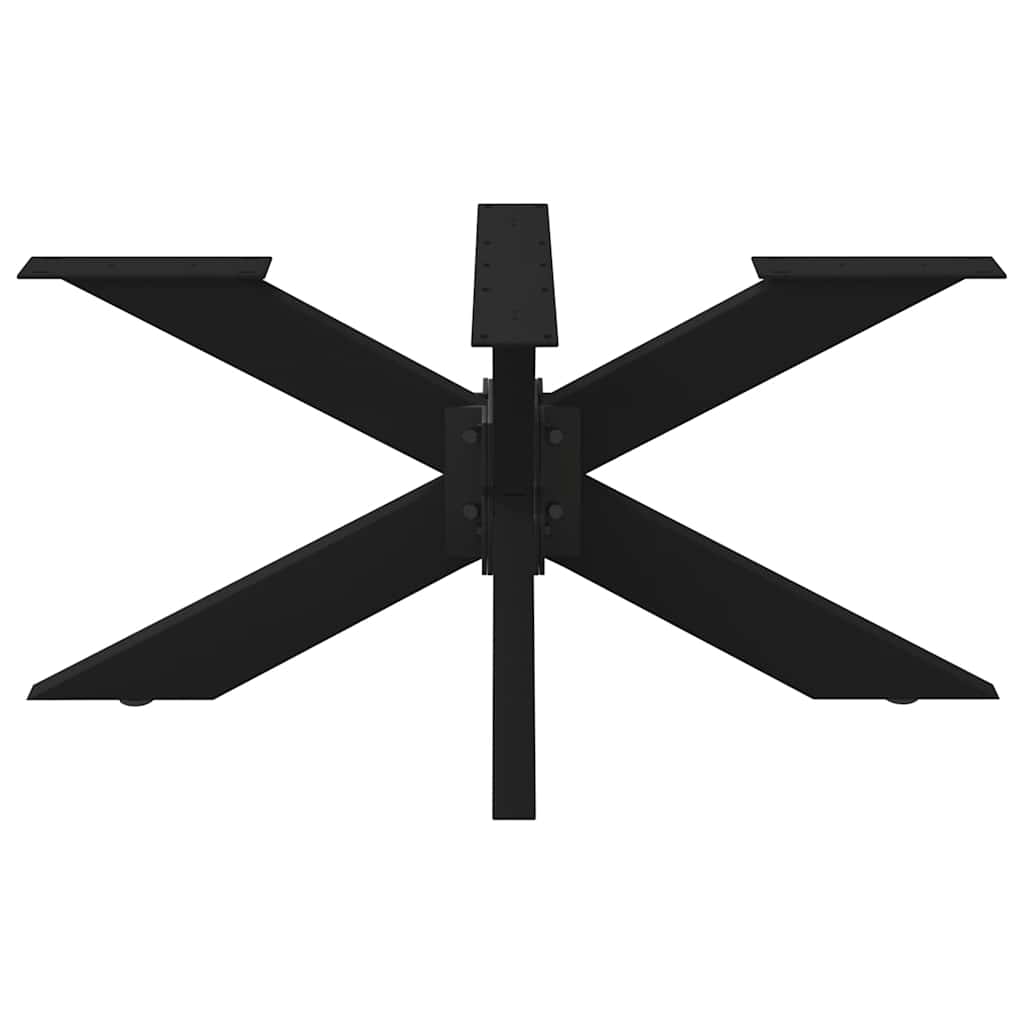 vidaXL Eettafelpoot spider vorm 150x78x(72-73) cm staal antraciet - Aashly