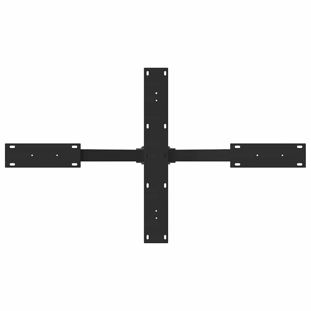 vidaXL Eettafelpoot spider vorm 150x78x(72-73) cm staal antraciet - Aashly