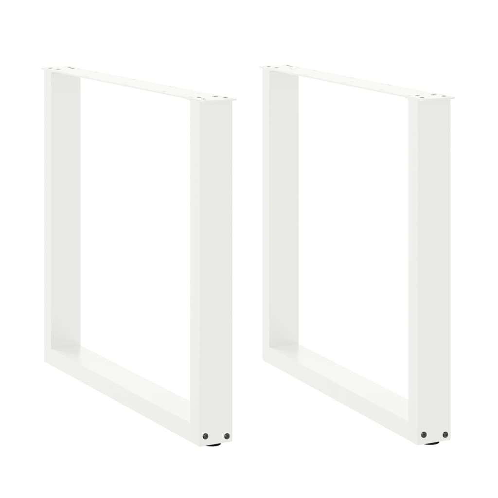 vidaXL Eettafelpoten 2 st U-vormig 90x(72-73) cm staal wit